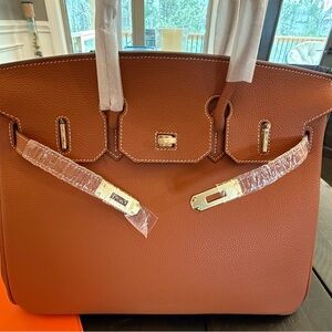 High Quality “Wirkin” Brown Leather Handbag size 35